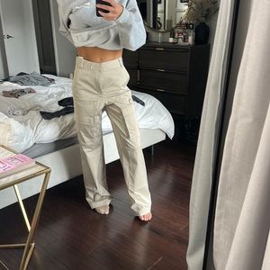 Zara satin cargo pants